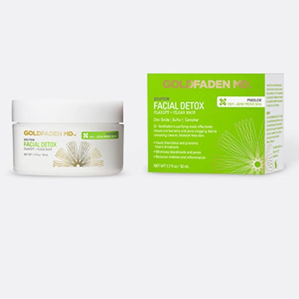 GOLDFADEN MD Facial Detox Mask | Clarifying Face Mask w/Zinc Oxide, Sulfur NEW!